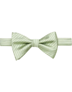 Egara Pre-Tied Bow Tie, Green Stripe