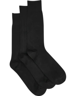 Pronto Uomo Bamboo Blend Socks 3-Pack, Black