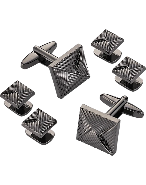 Pronto Uomo Cufflinks & Studs Set, Black Wrap