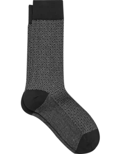 Egara Socks, 1 Pair - Charcoal Diamond Check