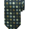 Joseph Abboud Narrow Tie, Olive Multi Dots