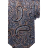 Joseph Abboud Narrow Tie, Brown Paisley