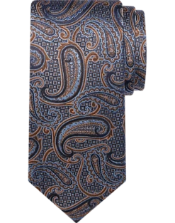 Joseph Abboud Narrow Tie, Brown Paisley