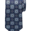 Joseph Abboud Narrow Tie, Navy & Blue Medallion