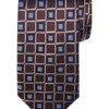 Pronto Uomo Narrow Tie, Brown Check