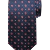 Pronto Uomo Narrow Tie, Navy Geometric Dot