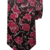 Awearness Kenneth Cole Skinny Tie, Burgundy Floral