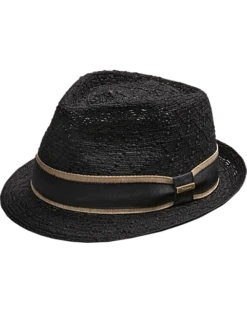Biltmore Braided Cloth Fedora, Black