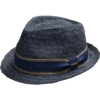 Biltmore Braided Cloth Fedora, Navy