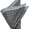 Pronto Uomo Pocket Square, Black Abstract