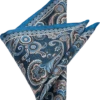 Pronto Uomo Pocket Square, Navy Paisley