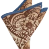 Joseph Abboud Linen Pocket Square, Taupe Floral Scroll