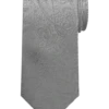 Pronto Uomo Narrow Tie, Tonal Silver Paisley