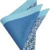 Joseph Abboud Pocket Square, Aqua Multi Pattern