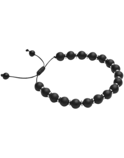 Pronto Uomo Black Onyx & Silver Bracelet