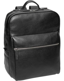 Joseph Abboud Pebble Leather Backpack, Black