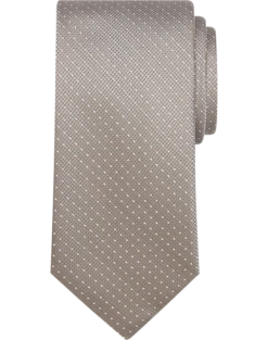 Calvin Klein Narrow Tie, Taupe Pin Dot