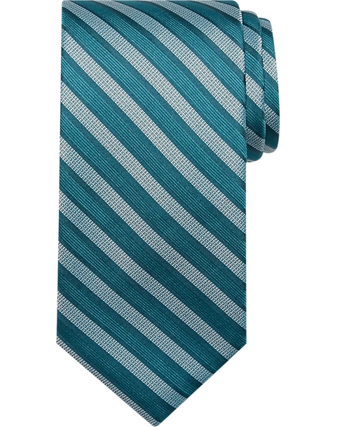Calvin Klein Narrow Tie, Green & Blue Stripe