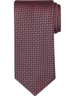 Calvin Klein Narrow Tie, Burgundy Mini Diamond