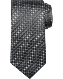 Calvin Klein Narrow Tie, Dark Gray Mini Diamond