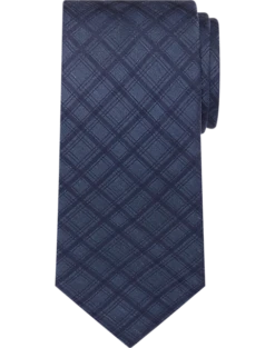 Calvin Klein Narrow Tie, Blue Tonal Plaid