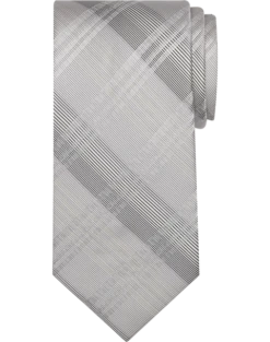 Calvin Klein Narrow Tie, White Plaid