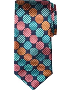 Awearness Kenneth Cole Narrow Tie, Teal Ribbed Dot