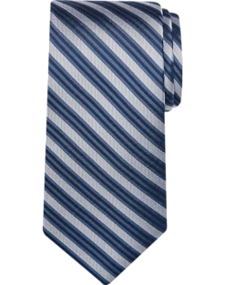 Awearness Kenneth Cole Narrow Tie, Navy Stripe