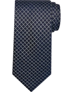 Awearness Kenneth Cole Narrow Tie, Navy Grid