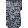 Pronto Uomo Narrow Tie, Charcoal Double Daisy