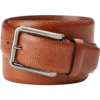 Joseph Abboud Feather Edge Leather Belt, Cognac