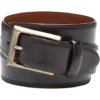 Joseph Abboud Feather Edge Leather Belt, Black