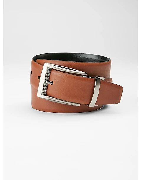 Joseph Abboud Feather Edge Reversible Belt, Black - Image 2