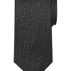 Pronto Uomo Narrow Tie, Black Tonal Grid