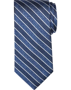 Pronto Uomo Narrow Tie, Blue Stripe