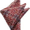 Pronto Uomo Pocket Square, Burgundy Oversized Medallion