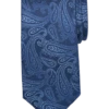 Pronto Uomo Narrow Tie, Blue Tonal Paisley