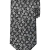 Pronto Uomo Narrow Tie, Charcoal Floral