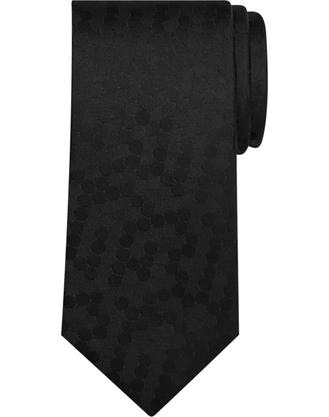 Pronto Uomo Narrow Tie, Black Dot