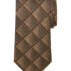 Pronto Uomo Narrow Tie, Brown Sketched Diamond