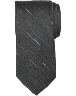Pronto Uomo Narrow Tie, Black Sketched Stripe