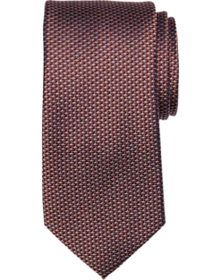 Joseph Abboud Narrow Tie, Orange Basketweave