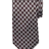 Joseph Abboud Narrow Tie, Burgundy Shepard's Check