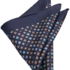 Joseph Abboud Pocket Square, Blue Mini Retro Pattern