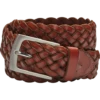 Joseph Abboud Genuine Leather Braided Belt, Cognac