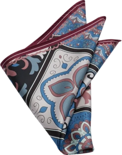 Joseph Abboud Pocket Square, Pink Tile Mosaic