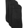 Egara Sneaker Liner Socks, Black 3-Pack