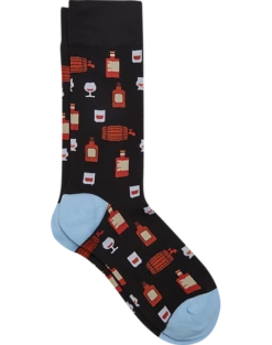 Egara Socks, Black Whiskey Barrels And Glasses