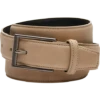 Egara Feather Edge 32mm Faux Leather Belt, Sand