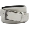 Egara Feather Edge 32mm Faux Leather Belt, White